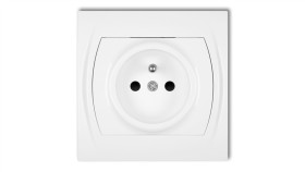 Logo Gniazdo Pojedyncze Z/U Biały Lgp-1Zp