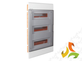 Rozdzielnica podtynkowa 36 modułowa 3x12M drzwi transparentne IP40 SRp-36 3x12,N+PE 2.36 ELEKTRO-PLAST