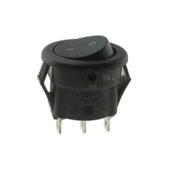 Przełącznik ON-ON czarny bez podświetlenia, 3A, 250VAC, MR5120R5NBBWC Canal