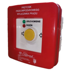 Przycisk ppoż. p/t 2 tory prądowe 12A NC-NC samoczynny diody czerw/ziel 24VDC/24V DC PPWPp-3s A/1 901554