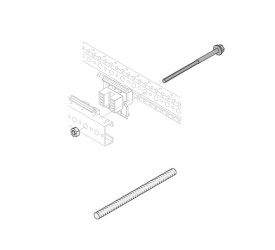 Akcesoria do obudów Prowadnik prętowy 1STQ007436A0000 Stal nierdzewna typu 304 Płytki modułowe — System Pro E Power
