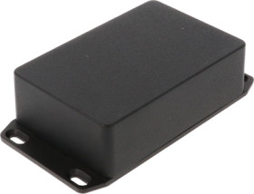 Aluminum die cast enclosure, (L x W x H) 116 x 77 x 38 mm, black (RAL 9005), IP54, 1590B3FLBK