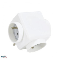 Rozgałęźnik +0 3xGN 16A + 2xUSB MAX.2.4A