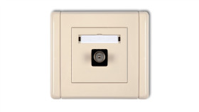 Flexi Gniazdo Antenowe Pojedyncze Tv Beżowy 1Fgtv-1