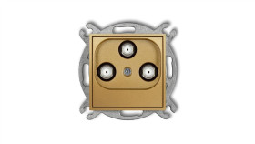 Mini Gniazdo Multimedialne 3F Data (Vectra) Złoty 29Mgmv