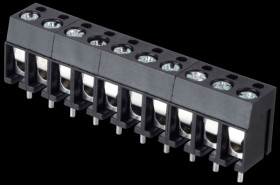 CTB1202/10BK Solderable screw terminal - 10-pole, RM 5 mm, 90°