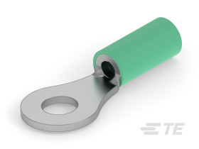 Zacisk oczkowy Ø #6 izolowany Zielony TE Connectivity
