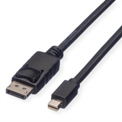 Kabel ROLINE DisplayPort, DP M - Mini DP M, czarny, 3 m