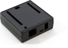 ABS enclosure, (L x W x H) 75 x 71 x 27 mm, black (RAL 9005), 1593HAMARBK