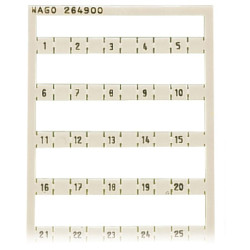 WAGO 264-900 5mm 100 Markers Mini WSB Marking System 1 to 46 264 Ser White