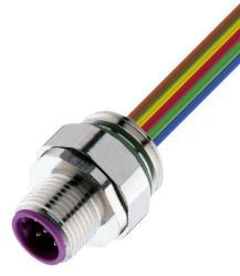 0976 PMC 151 złącze M12, 5 stykowe – kodowanie B - PROFIBUS, męskie, wyprowadzone pojedyncze żyły 0.5m, LUMBERG, 18315, 0976PMC1