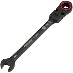 Draper Expert 03914 HI-TORQ&#xAE; Flexi Head Ratchet Spanner 8mm Black