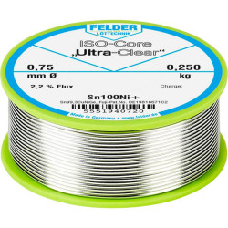 Felder 5551940720 ISO-Core Ultra-Clear Lead-Free Solder 0.75mm 0.25kg