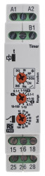 Timer Relay Szyna DIN 12 → 230V ac/dc DPDT RS PRO DPDT 0.1 s → 100h Wielofunkcyjne funkcyjny
