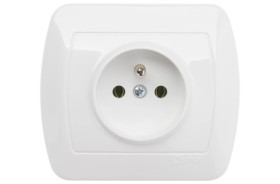 Simon Akord Gniazdo pojedyncze z/u 16A IP20 białe AGZ1e/11