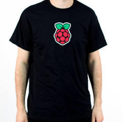 Men's Black Raspberry Pi Logo T-shirt [discontinued]