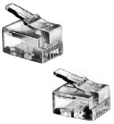 Złącze RJ11 Męski Złącze RJ11 Montaż na kablu Hirose 6-żyłowe