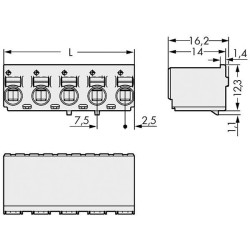 WAGO 2092-3125 picoMAX&#xAE; 7.5 Female 5P