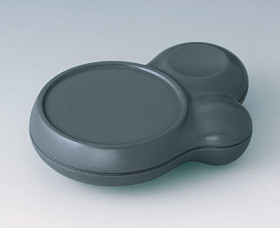 ABS handheld enclosure, (L x W x H) 114 x 76 x 31 mm, lava, IP54, B2512108