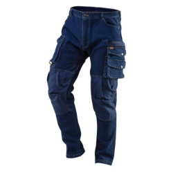 Spodnie robocze DENIM wzmocnienia na kolanach rozmiar L 81-228-L