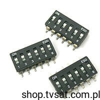 ESD106L DIP Switch 6 Pos. SMD ECEEXCEL
