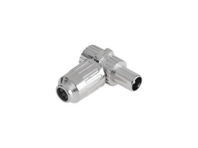 Wtyk antenowy TV duży kątowy