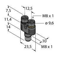 Turck 6930553 Rozdzielacz i adapter czujnika/aktuatora YP2-MFS4-2MFK3, 1 szt.