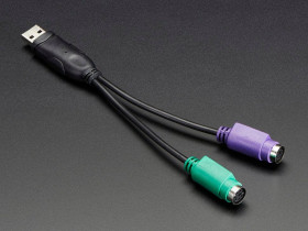 PS/2 Keyboard+Mouse to USB adapter