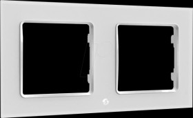 WF2 WHITE Shelly wall pushbutton frame, white, 2-fold