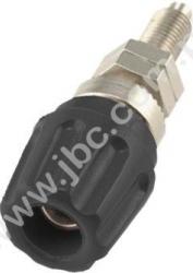 PKN 10 B SW Gniazdo laboratoryjne półizolowane 4mm, przyłącze M6, 63A, czarne, Hirschmann, 930117100, PKN10BSW