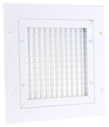 Kratka wentylacyjna, Biały, Aluminium, 200 x 200mm 32mm