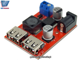 Przetwornica napięcia - ładowarka 2 x USB 5V