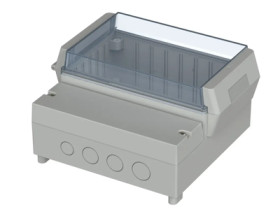 ABS/PC enclosure, (L x W x H) 166 x 161 x 93 mm, light gray (RAL 7035), IP65, 41160109