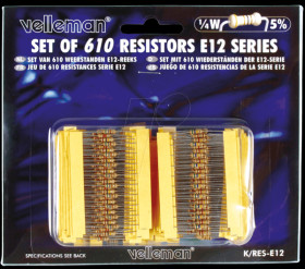 K/RES-E12 Set: E12 resistors, 610 pieces