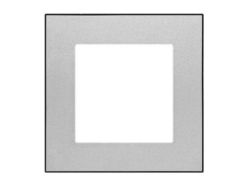 SIMON 55 Ramka 1 pojedyncza DUO aluminium podstawa czarna TRD1.149/143 KONTAKT SIMON