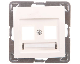IMPRESJA Obudowa gniazda teleinformatycznego podwójnego ecru GPK-2Y/p/27