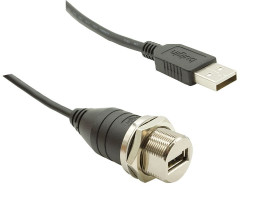 Kabel USB Złącze A USB A Złącze B USB A dł. 5m Przewód USB USB 2.0 kolor: Czarny