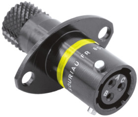 Złącze wielostykowe przemysłowe 3-pinowe, panelowe Gniazdo Souriau Sunbank by Eaton