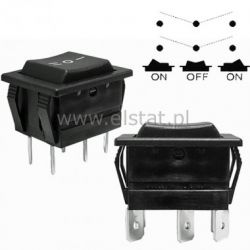 Przeł. kołys. ON-OFF-ON, stabilny 6p