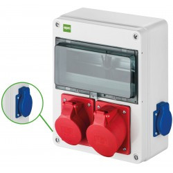 Rozdzielnia budowlana RS 10M 2x2p+z, 5p 16a, 5p 32a 6228-00