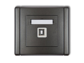 FLEXI Gniazdo USB-AB 2.0 grafitowy 11FGUSB-3 KARLIK