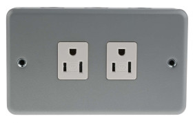 Gniazdo wtykowe NEMA 5-15R natynkowe MK Electric ścieżki: podwójne 15A