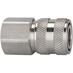 Quick-release coupling, L 46 mm, 35 bar, stainless steel, for hose, 107339
