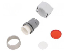 Przełącznik przyciskany 22mm Poz.stab 2 czerwony brak IP65 704.042.2