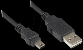 3310-EU005 USB 2.0 EASY male A &gt; male mini-B, 0,5m