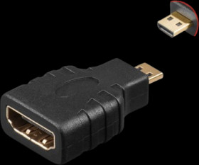 Adapter, HDMI socket (type A) to micro HDMI plug (type D), black, IADAP-HDMI-MD