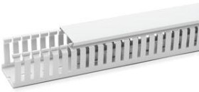 Wiring duct, (L x W x H) 2000 x 30 x 30 mm, PC/ABS, light gray, 6132540