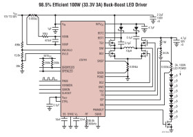 60V 4-Switch Synchronous Buck-Boost LED Driver Controller