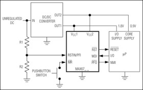 Dual/Triple Ultra-Low-Voltage SOT23 µP Supervisory Circuits