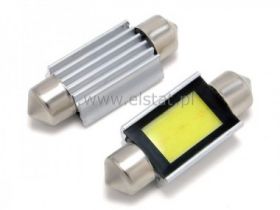Żarówka sam. LED 12V C5W 1.3W COB biała zim.
